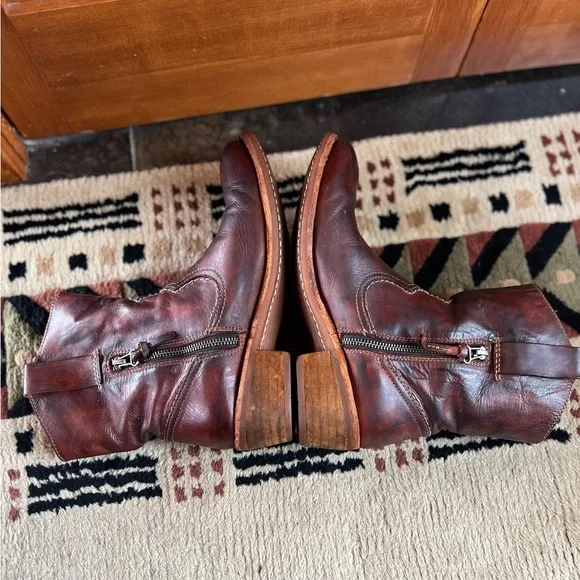 Bussola,  est1976, western ankle boots, distressed, 39, Goodyear welt sole,heels - Picture 9 of 12